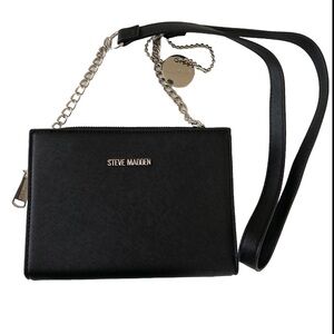 Steve Madden BGreer Black Crossbody Wallet Bag